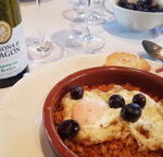 Grandes Vinos migas-RESIZED toasted breadcrumbs with eggs and grapes- at lunch